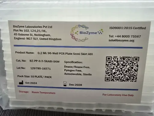 0.2 ML, 96-Well PCR plate Semi Skirted ABI